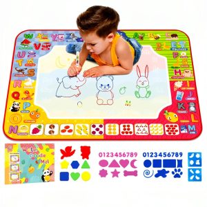 Diteryy Water Doodle Mat Red 32"W x 24"H-0