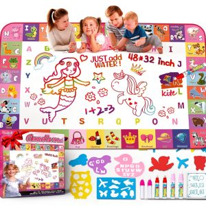 Wedopro Pink Water Doodle Mat Extra Large Fabric-0