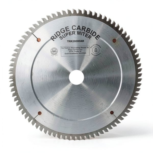 Ridge Carbide 260mm 80T Miter Saw Blade Alternate Raker Grind 2° Hook-0