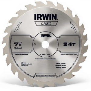 IRWIN Classic 7-1/4" 24T Steel Corded Circular Saw Blade (15130)-0