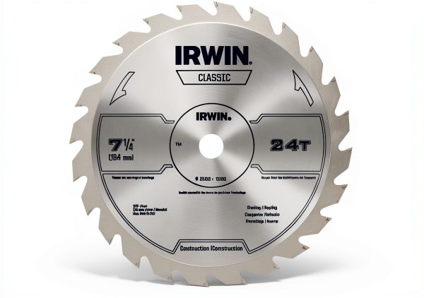 IRWIN Classic 7-1/4" 24T Steel Corded Circular Saw Blade (15130)-0