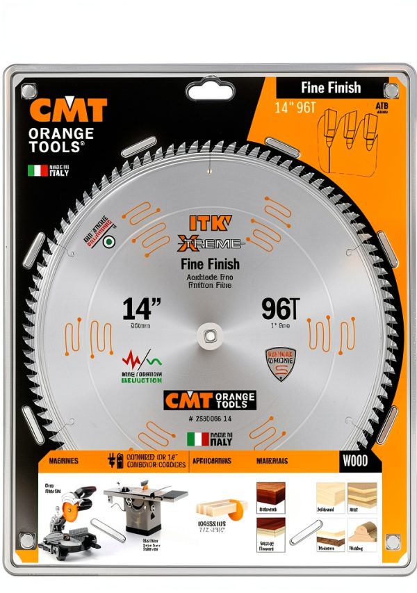 Miter Saw Blade CMT ORANGE TOOLS 14in 96T Carbide Tri-Metal 253.096.14-1