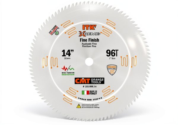 Miter Saw Blade CMT ORANGE TOOLS 14in 96T Carbide Tri-Metal 253.096.14-0